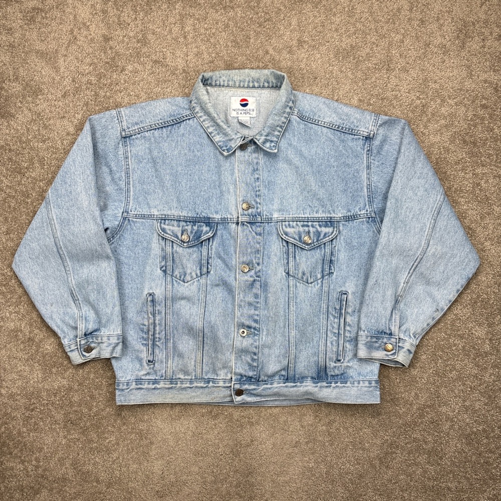 Vintage 90s Pepsi Denim Trucker Jacket XL